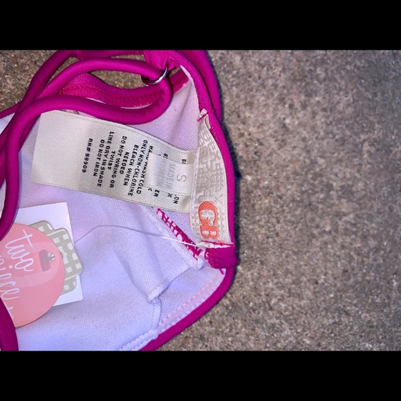 New GB Color Block Bandeau Bikini Top S - Picture 4 of 7